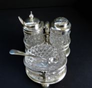 Mappin & Webb Silver Plate Cruet Set