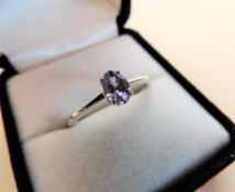Sterling Silver 0.48ct Tanzanite Ring