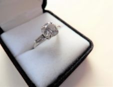 White Gemstone Sterling Silver Ring