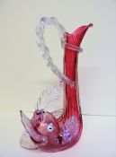 Antique Salviati Murano Glass Sea Serpent Vase