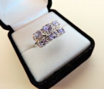 Sterling Silver 1.74 carat Tanzanite Ring