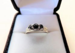 Sapphire Gemstone Sterling Silver Ring