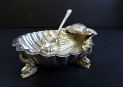 Vintage Silver Plate Preserve Dish & Spoon