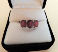 925 Sterling Silver Rubelite Ring
