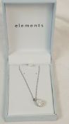 Elements Silver Crystal Necklace With Ball Pendant