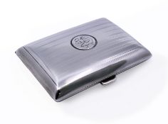 Mid 20th c. English Solid Silver Monogrammed Cigarette Case