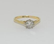 18ct Gold Diamond Solitaire Ring