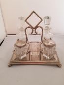 Vintage Cut Glass Cruet Set