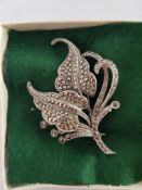 Silver and Marcasite Brooch