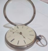 Fusee 1871 c London Silver Pocket Watch case by silversmith John W Hammon