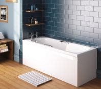 NEW (F123) 1700x750mm Straight Bath. No tap Hole, Single Ended. COMES COMPLETE WITH SIDE PANEL...
