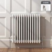 New 600x603mm White Double Panel Horizontal Colosseum Traditional Radiator. Rrp £395.99 Each....