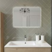 NEW (L25) Phoebe 900 x 600 Backlit LED Mirror. RRP £445.00. 600 x 900 x 45mm (HxWxD) backlit ...
