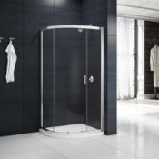 NEW (L124) 800x800mm - 6mm - 1 Door Elements Quadrant Shower Enclosure. RRP £329.99.6mm Safet...
