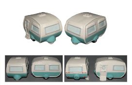 5 x caravan new edition salt and pepper set (ppxy660) (zzppcnsp)