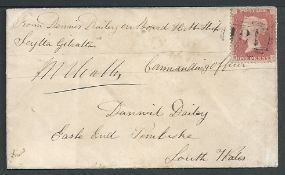 Great Britain Mailboat Cancels / Gibraltar 1862 Cover headed 