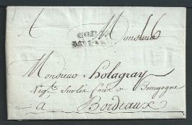 France - Maritime / Haiti 1784 Entire Letter from Port au Prince to Bordeaux charged 16 sols with a