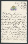ROYALTY 1875 NEW YEARS LETTER FROM PRINCESS MARY ADELAIDE MOTHER OF QUEEN MARY Fine New Years lett