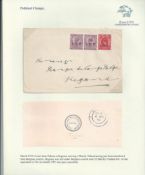 TANGANYIKA WORLD WAR ONE MANUSCRIPT GERMAN BRITISH BELGIAN TABORA KIGOMA 1919 Cover from Tabora t