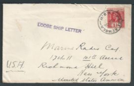 Gilbert & Ellice Islands / Australia 1936 Cover to New York from The British Phosphate Commissioner