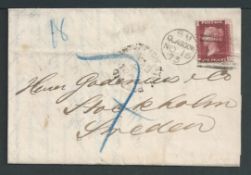 G.B. - Postage Dues 1873 Printed circular franked at the 1d printed matter rate from Glasgow to Swe