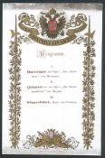 GERMAN PRUSSIAN CONCERT PROGRAMME KRONPRINZ SACHSEN DOUBLE HEADED EAGLE Fine printed programme s