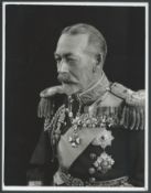 ROYALTY FINE ORIGINAL BLACK & WHITE PHOTO OF KING GEORGE V BY VANDYK QUEEN MARY Fine original black