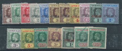 Cayman Islands 1912-20 King George V set of 13 values, all overprinted 