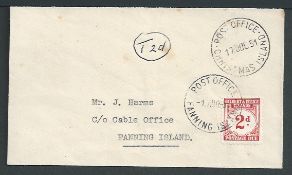 Gilbert & Ellice Islands 1951 Stampless cover (