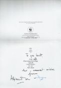 Royalty Christmas Card Hand Signed Autograph Princess Alexandra Sir Angus Ogilvy Fine And Rare Chri