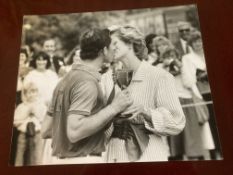 Royalty Two Fine Original Press Photos Prince Charles Princess Diana Kissing Polo Wind Two Fine Orig