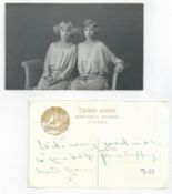 Royalty, New Years Photo Postcard Of Grandchildren Of Queen Ena Of Spain Battenberg
