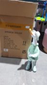 4 X Raincoat Duck With Umbrella Garden Statue (New)