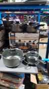 1 X Aluminium Non-Stick 5 Piece Pan Set