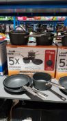 1 X Scoville Pro Neverstick + 5 Piece Toughened Aluminium Cookware Set
