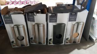 4 x GH Pedal Bin (3 x Brush Silver & 1 X Black)