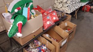 Contents Of 5 Boxes & Table Ð Quantity Of Christmas, Toy & Household Items To Include Light ...