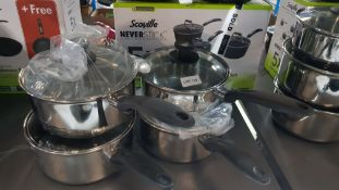 4 X Stainless Steel Saucepans