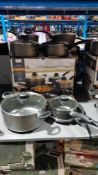 1 X Aluminium Non-Stick 5 Piece Pan Set