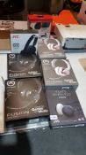 6 Items Ð 4 X Power A Fusion Gaming Headset, 1 X JVC Deep Bass Wireless HA-S31BT-B Headset & 1 X JV
