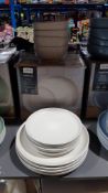 12 Piece Stoneware 2-Tone Dinner set