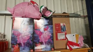 3 Items Ð 2 X Mains Operated Flying Pig Light & 1 X Crocodile Light
