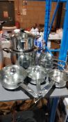 8 x Mixed Saucepan / Stock Pot Set