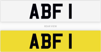 ABF 1 number plate / car registration