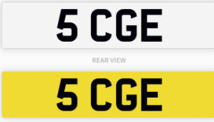 5 CGE number plate / car registration