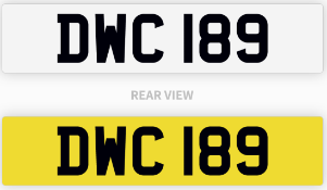 DWC 189 number plate / car registration