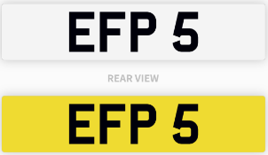 EFP 5 number plate / car registration