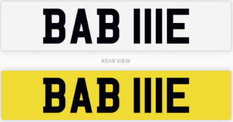 BAB 111E number plate / car registration
