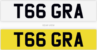 T66 GRA number plate / car registration