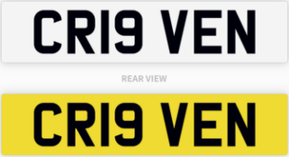 CR19 VEN number plate / car registration